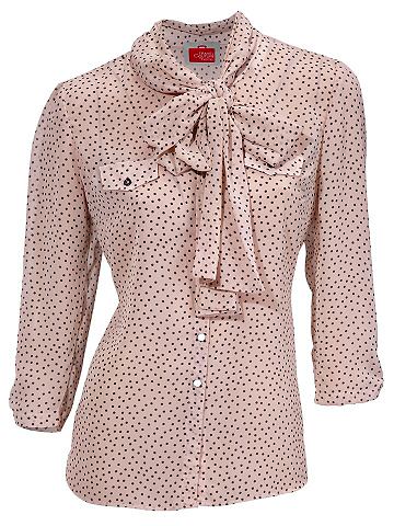 Блуза в горошек Travel Couture. Цвет: розовый + черный